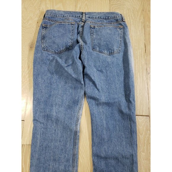 Rag & Bone / Jean Boyfriend Jeans Pants Denim 31 Acid Wash Distress Faded Spots - Picture 9 of 10